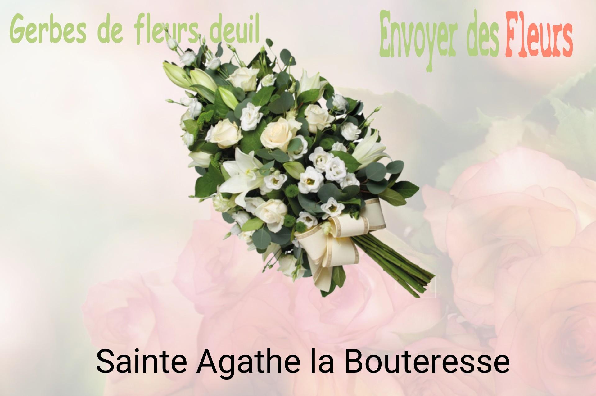 Gerbe de fleurs de deuil livrée à Sainte-Agathe-la-Bouteresse